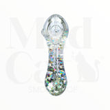 Pipa de vidrio con glicerina, brillo en la obscuridad